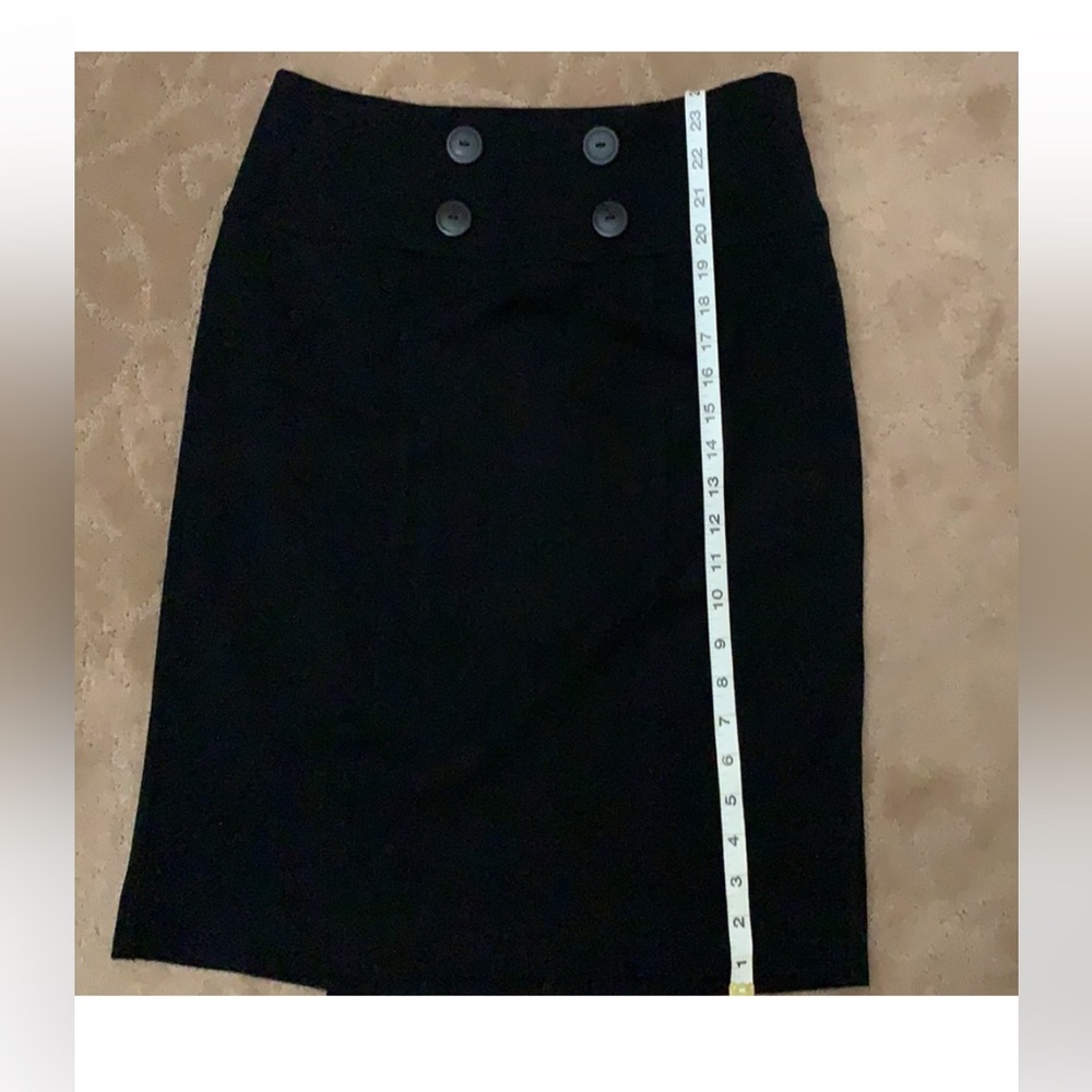 Apt. 9 Black High-Waist Button-Detail Pencil Skirt
